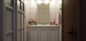 frosted glass bathroom door